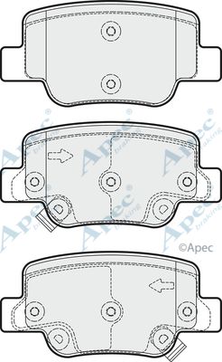 APEC BRAKING Комплект тормозных колодок, дисковый тормоз PAD1799